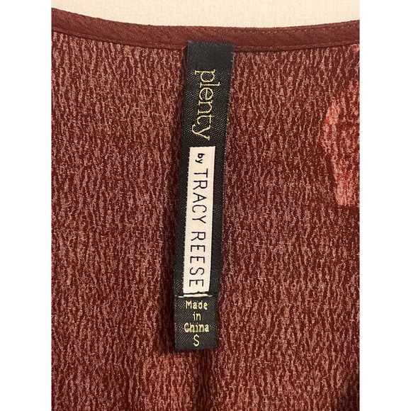 Burgundy and Blue Floral Midi Dress - Picture 5 of 5